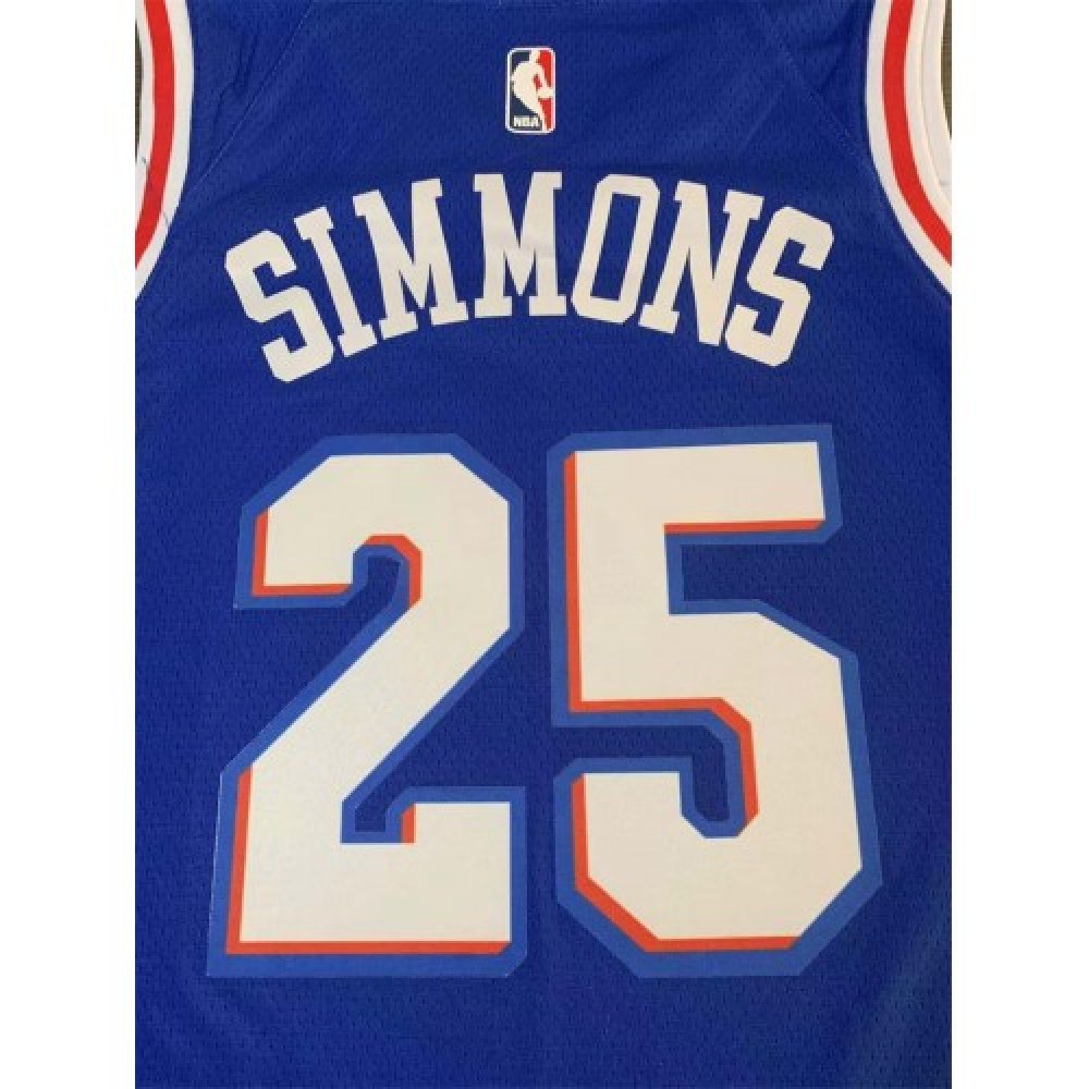 Men's Philadelphia 76ers Ben Simmons #25 Blue Swingman Jersey - Icon Edition-Pro Kit Vault | Brand New 26/27 Sports Jerseys